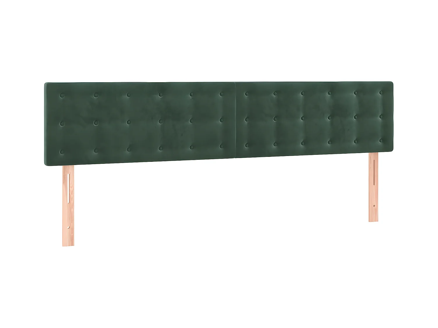 Tête de lit à LED Vert foncé 200x5x78/88 cm Velours
