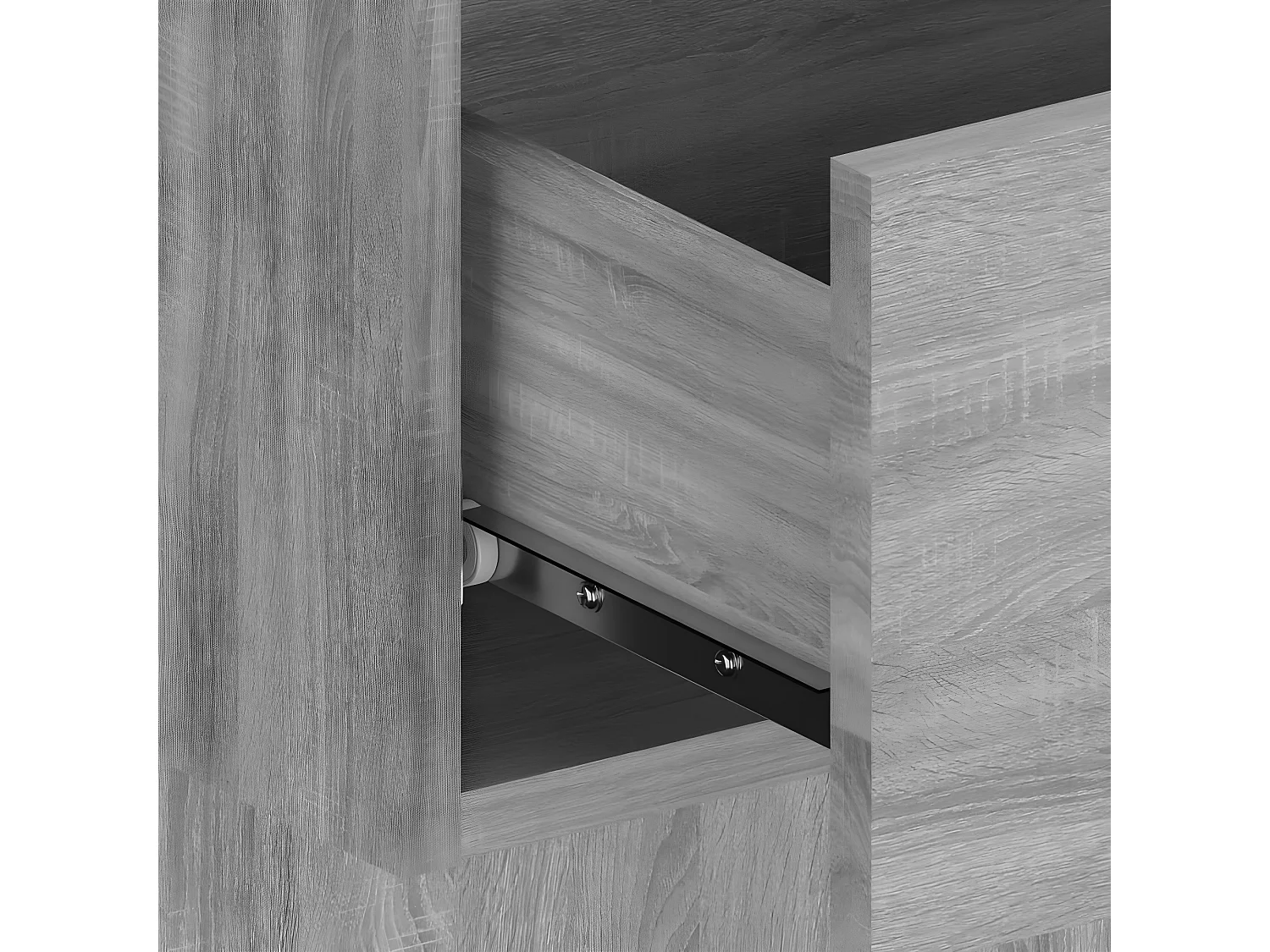 Tête de lit avec armoires Gris sonoma Bois d'ingénierie