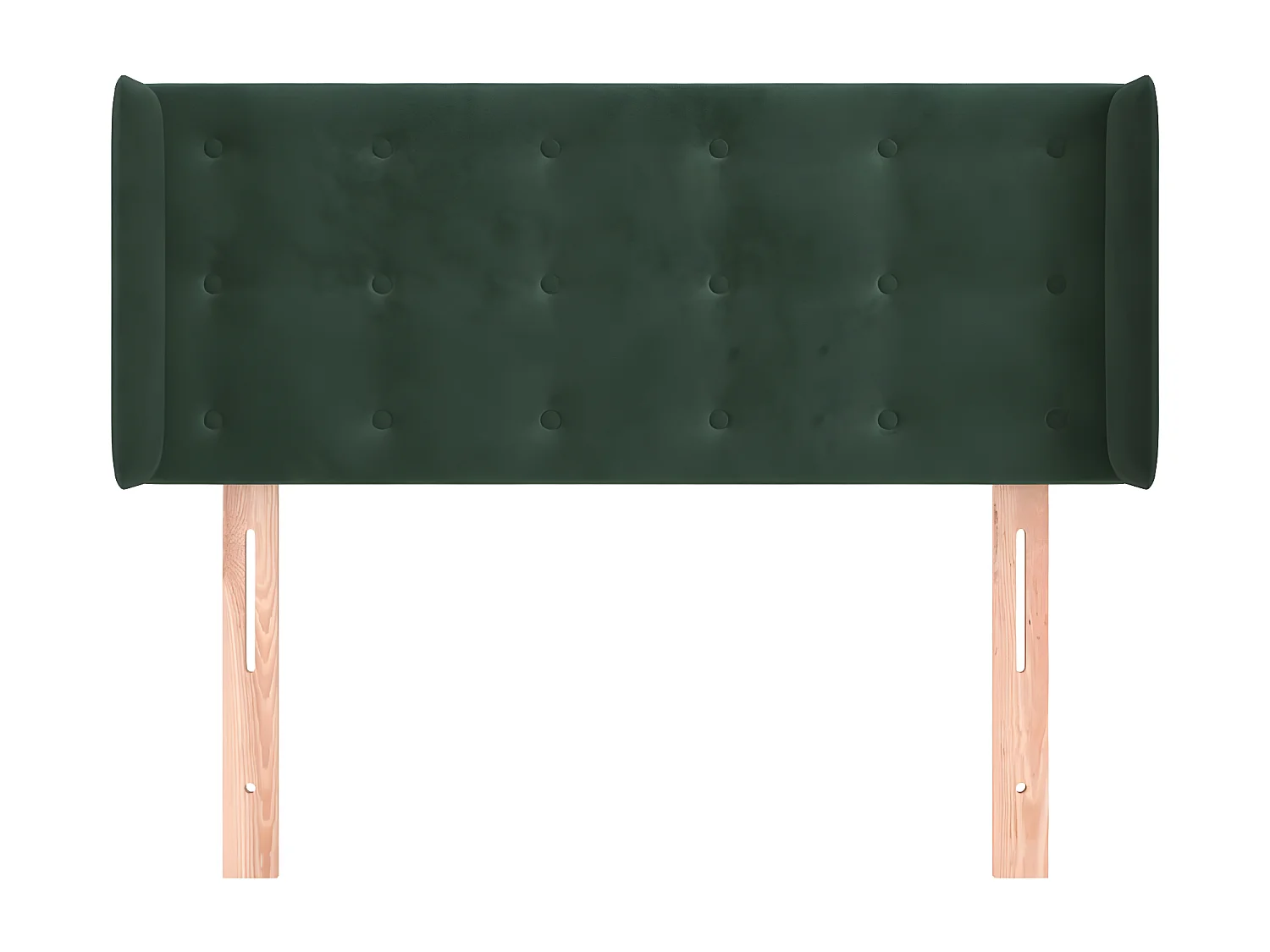 Tête de lit avec oreilles Vert foncé 103x16x78/88 cm Velours