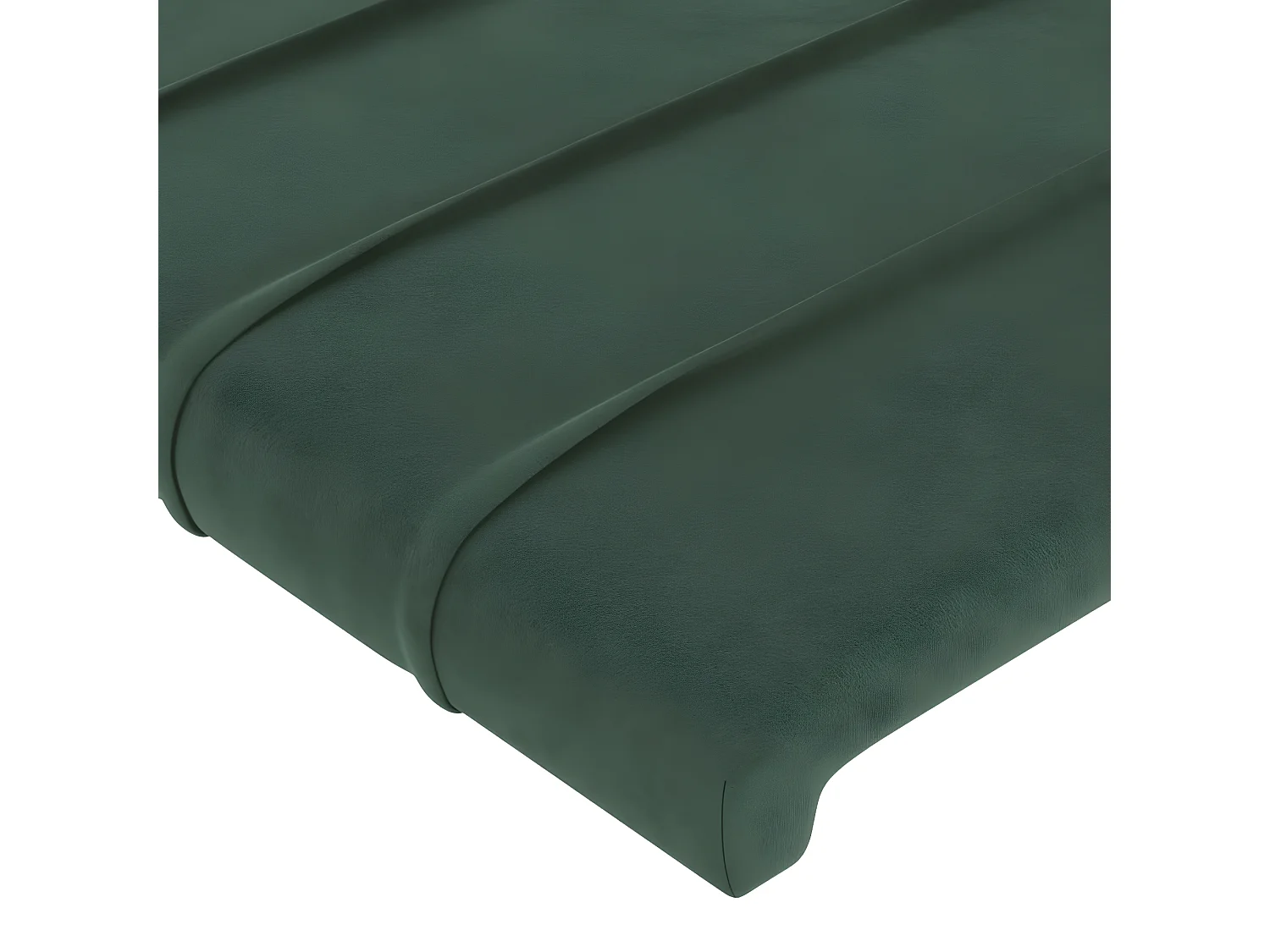 Tête de lit avec oreilles Vert foncé 163x23x78/88 cm Velours