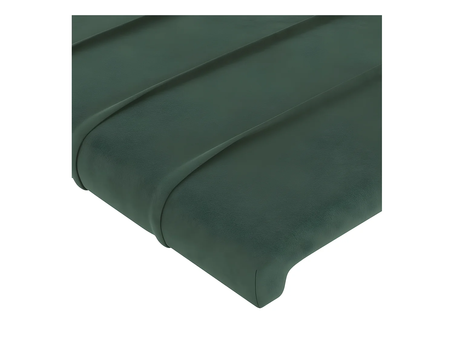 Cabecero de terciopelo verde oscuro 163x23x78/88 cm