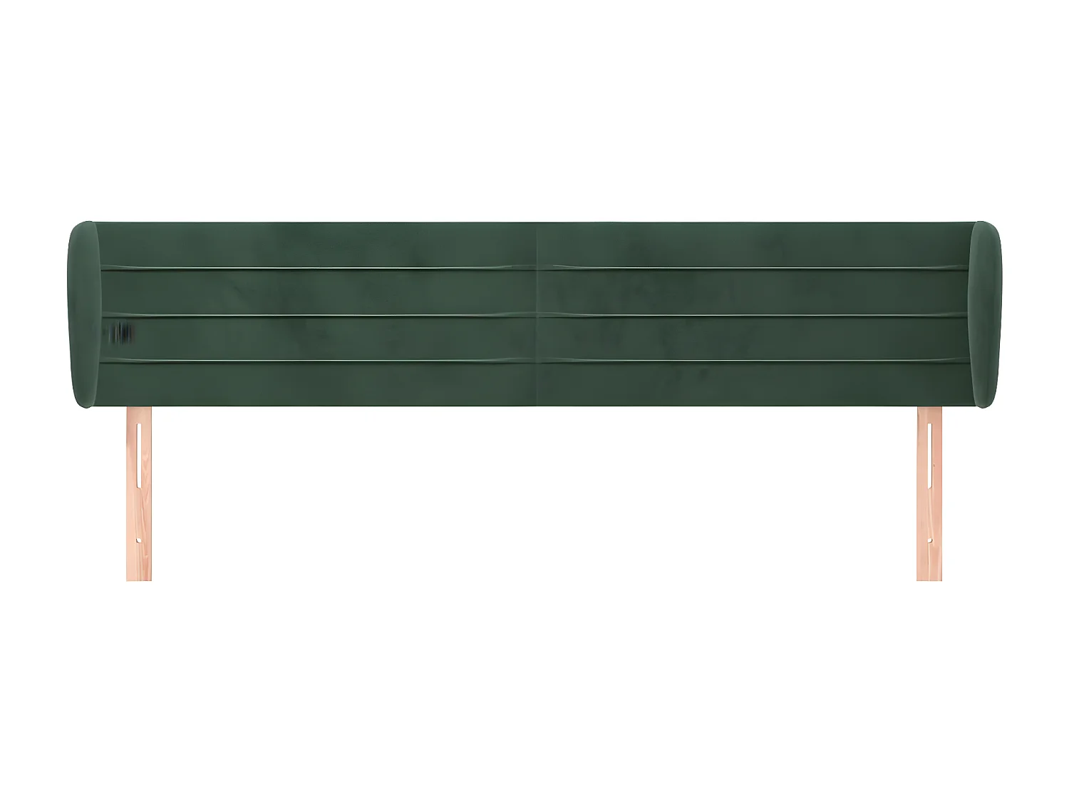 Tête de lit avec oreilles Vert foncé 163x23x78/88 cm Velours