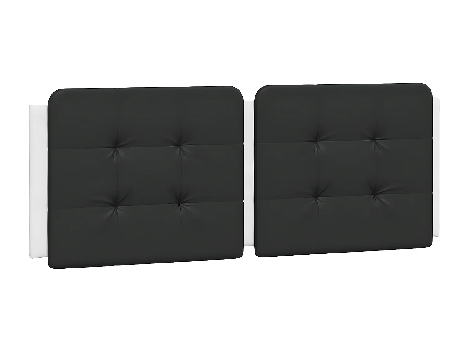 Hoofdbordkussen "Zadar" 140 cm kunstleer zwart en wit