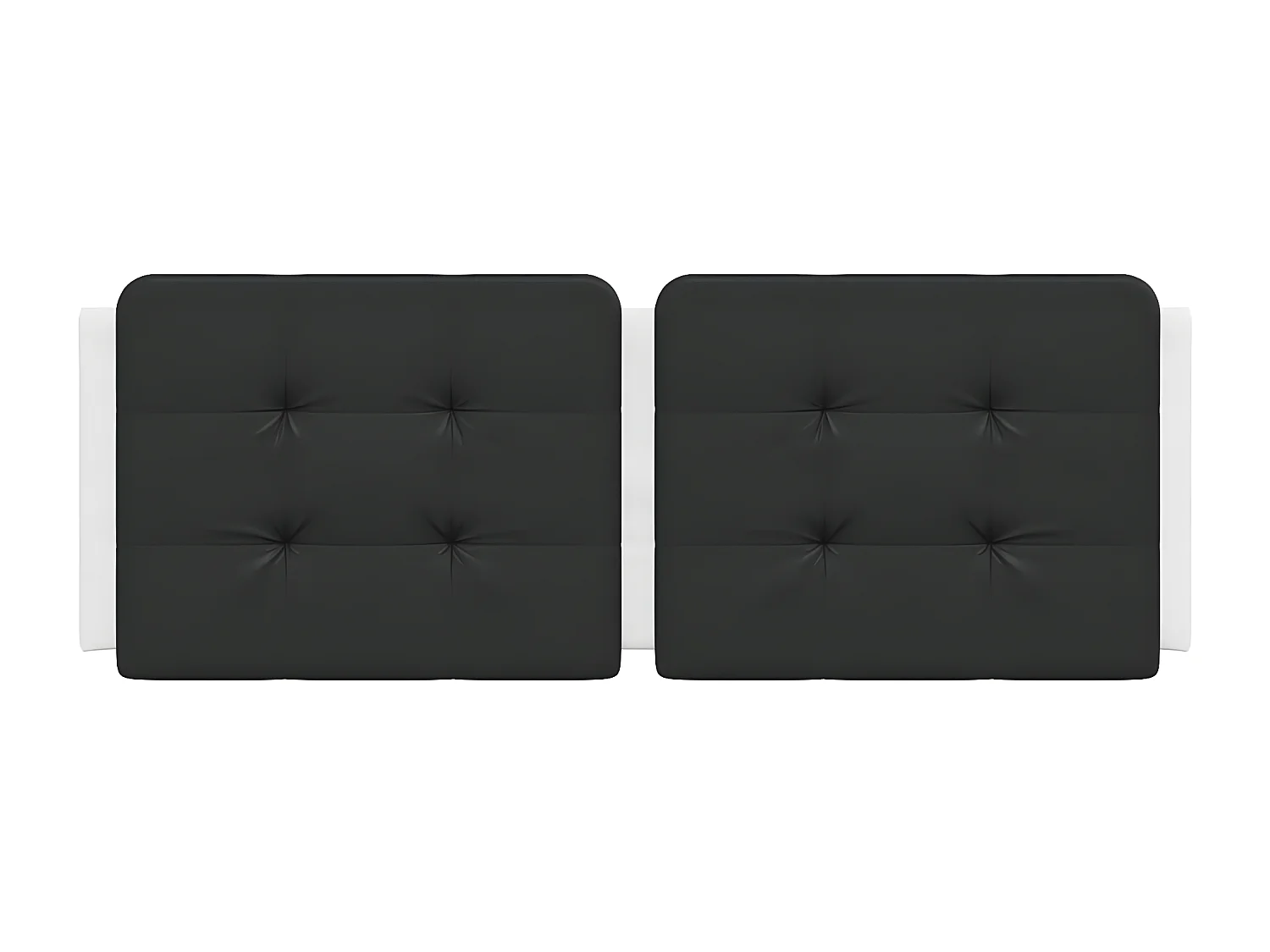 Coussin de tête de lit noir et blanc 140 cm similicuir