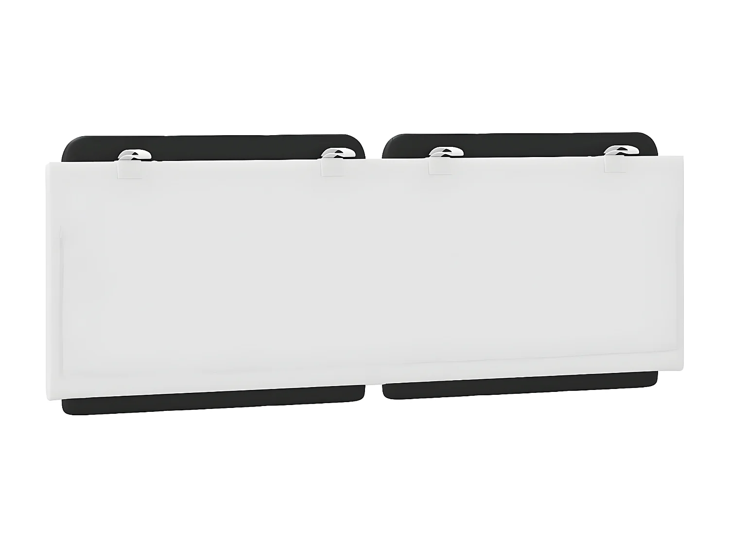 Coussin de tête de lit noir et blanc 140 cm similicuir