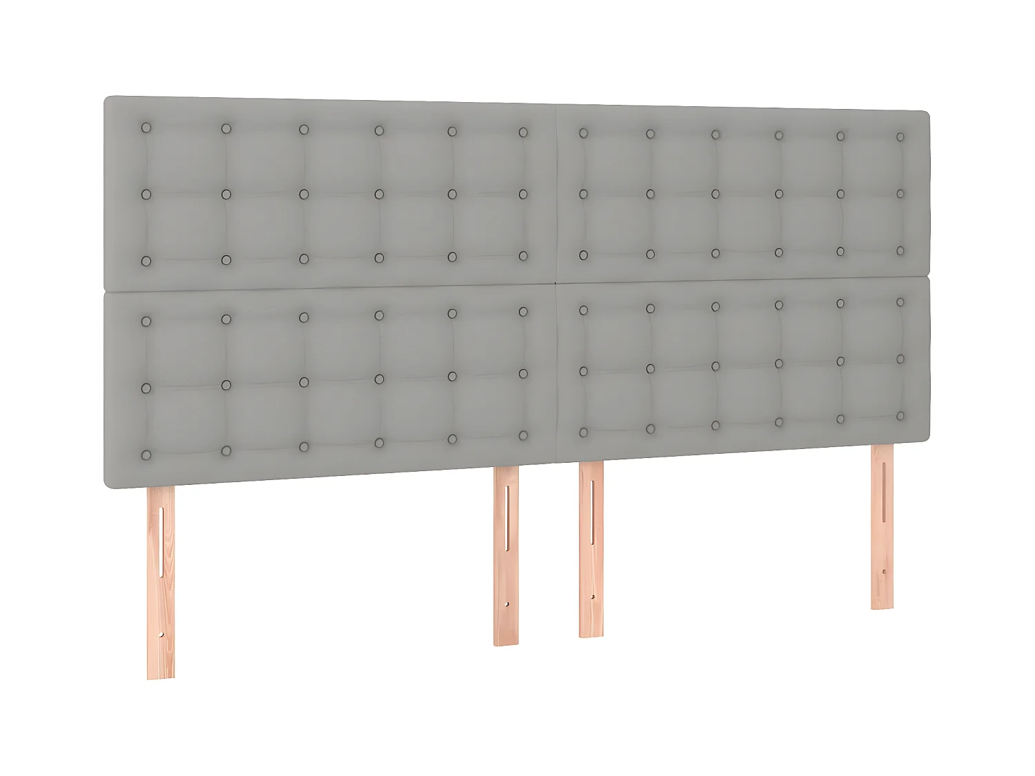 Tête de lit à LED Gris clair 200x5x118/128 cm Tissu