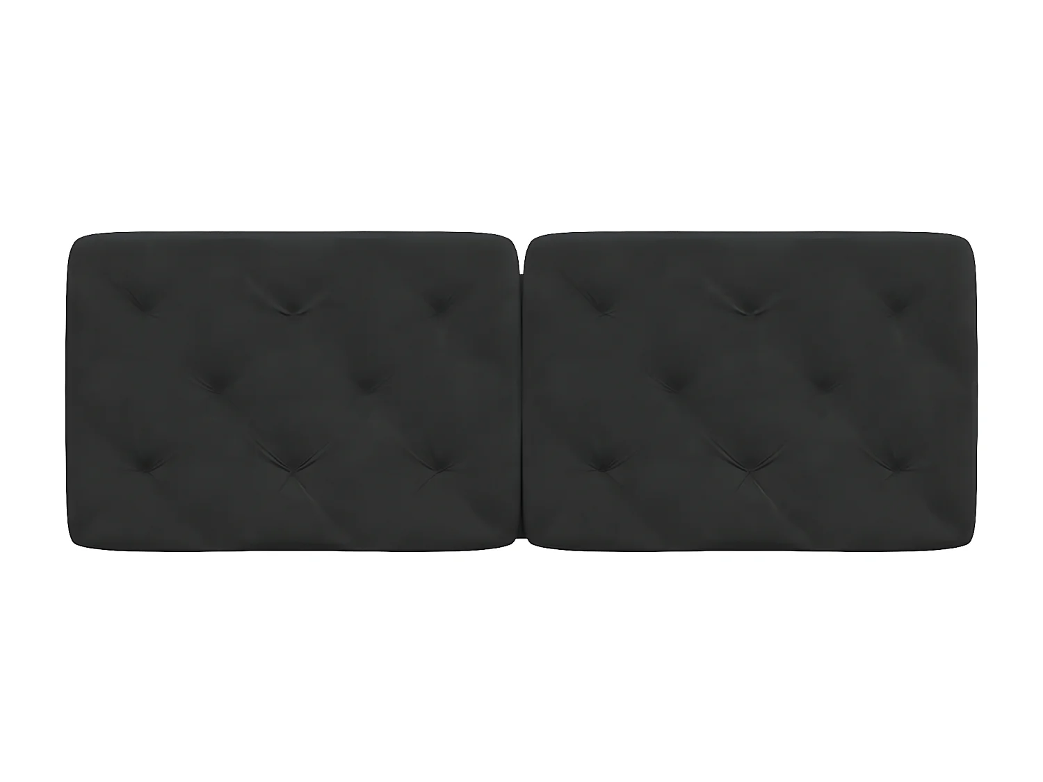 Coussin de tête de lit noir 120 cm velours