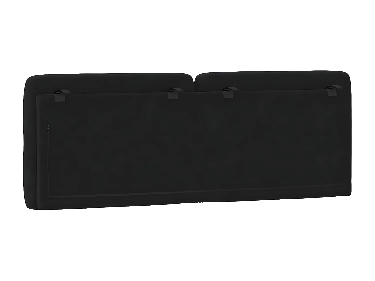 Coussin de tête de lit noir 120 cm velours