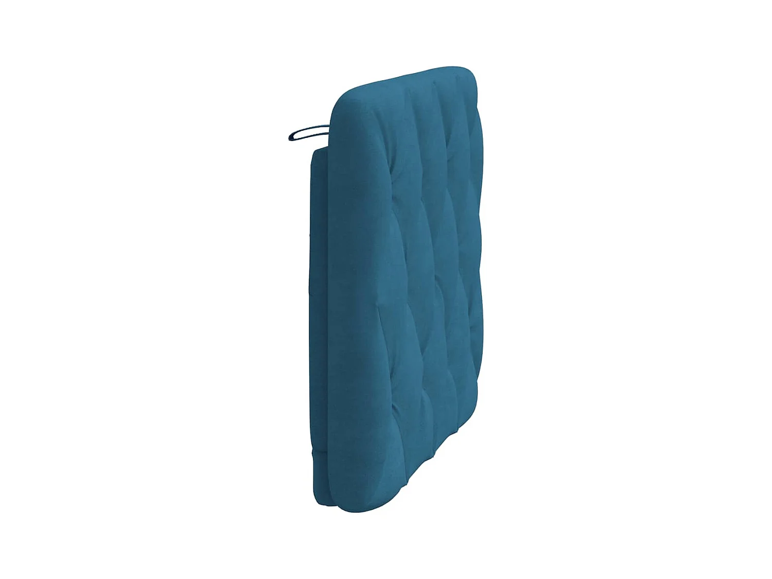 Cabecero de cama acolchado terciopelo azul 80 cm