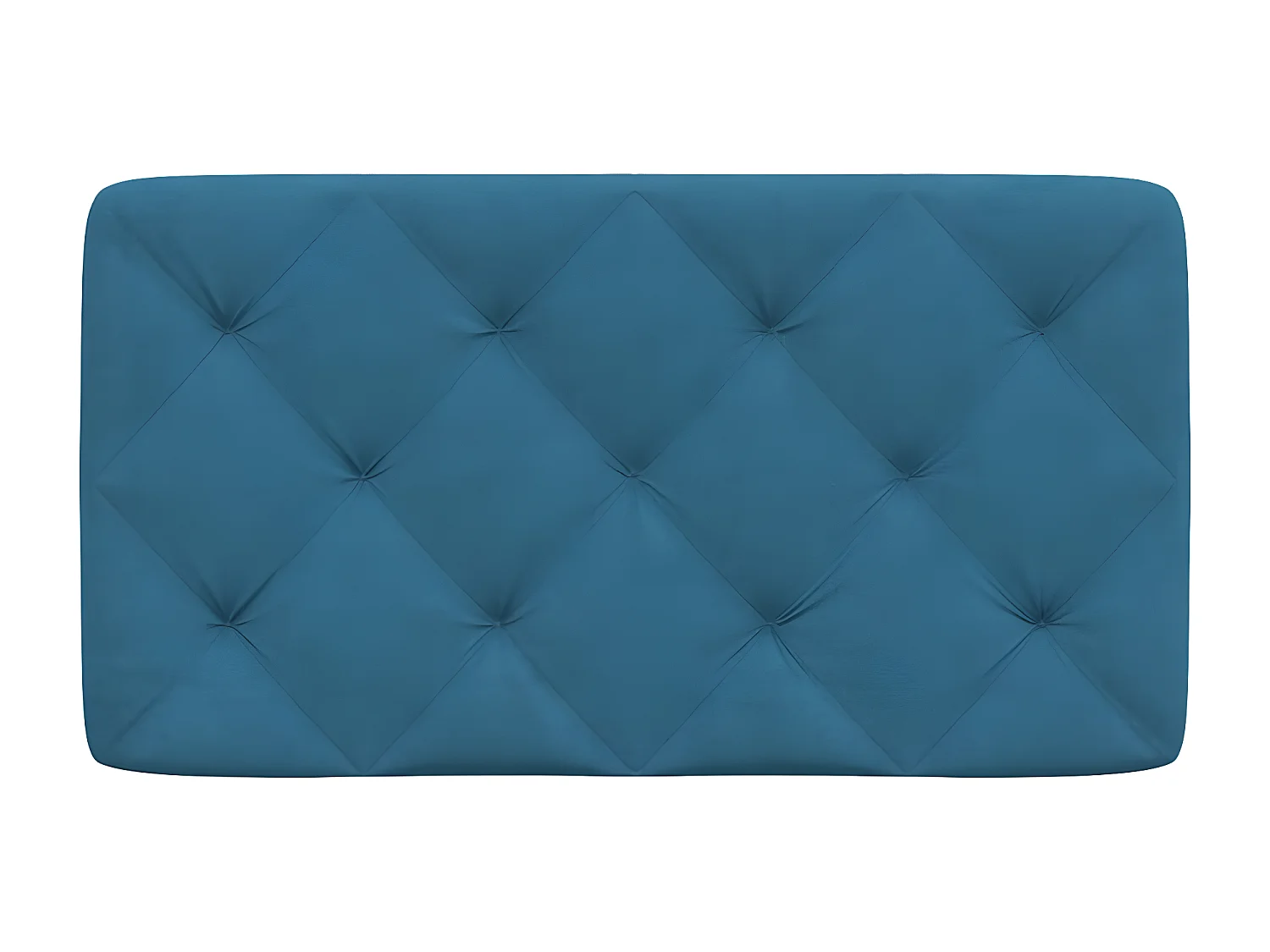 Coussin de tête de lit bleu 80 cm velours