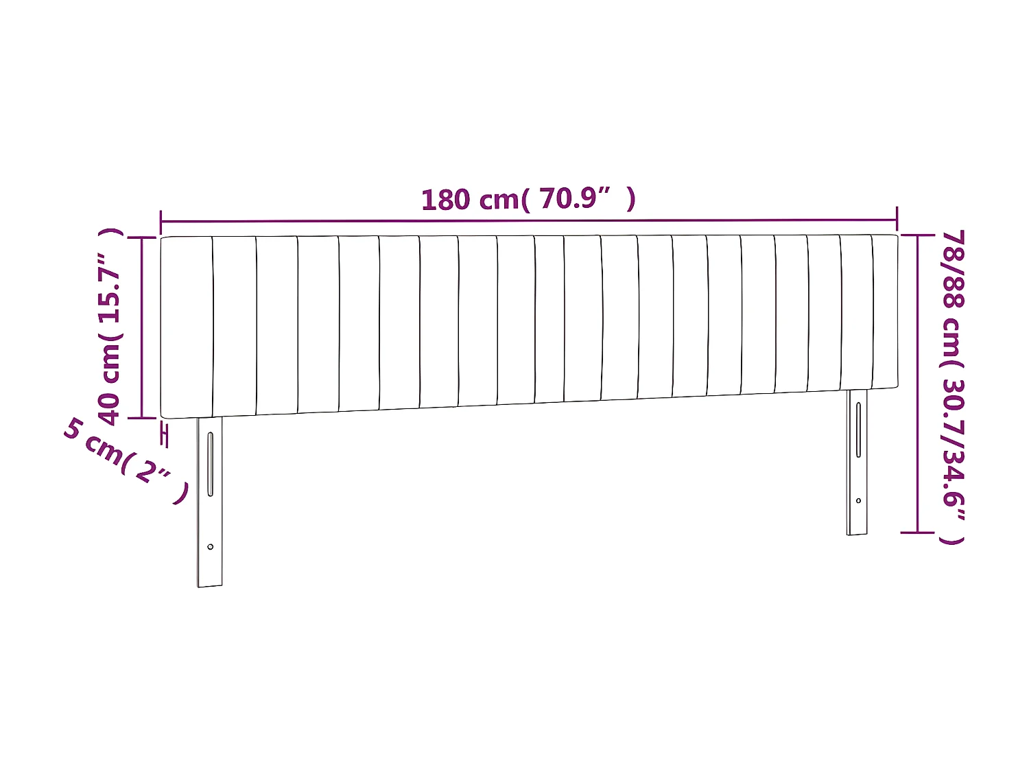 Hoofdborden 2 st 90x5x78/88 cm fluweel donkergroen