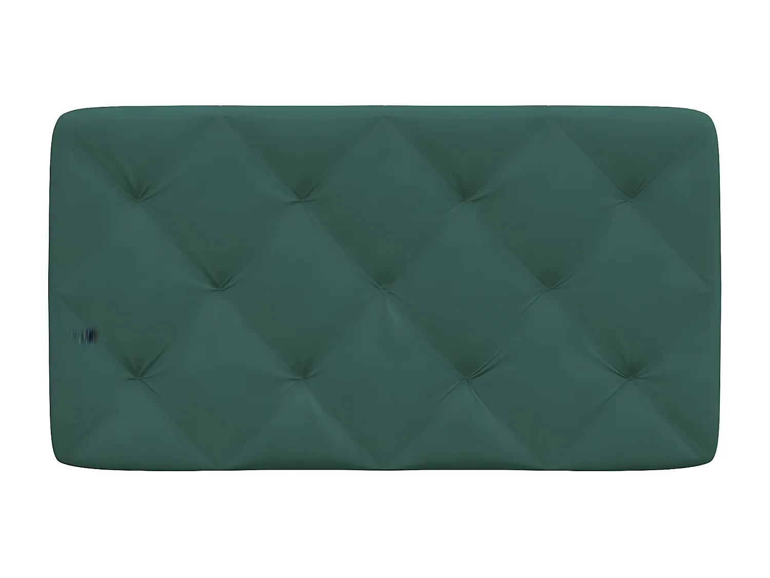 Coussin de tête de lit vert foncé 80 cm velours