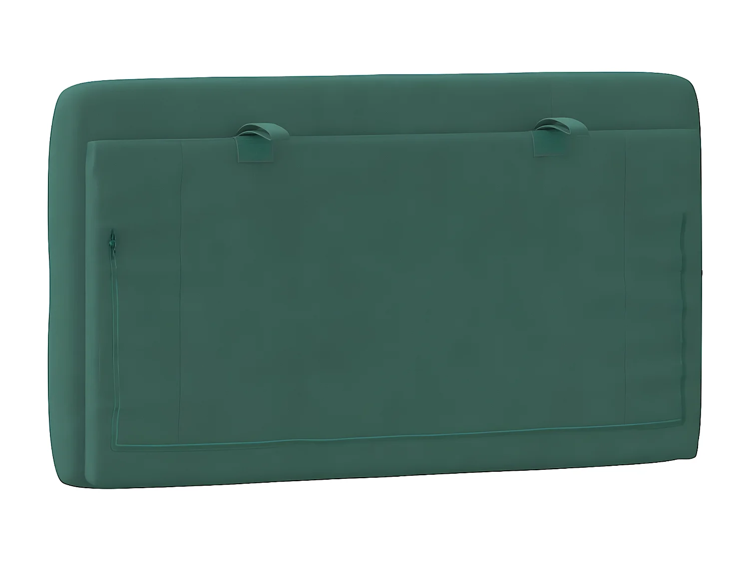 Coussin de tête de lit vert foncé 80 cm velours