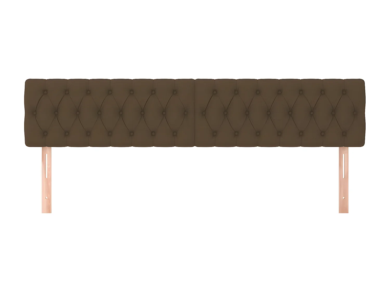 Têtes de lit 2 pièces Marron Foncé 100x7x78/88 cm Tissu