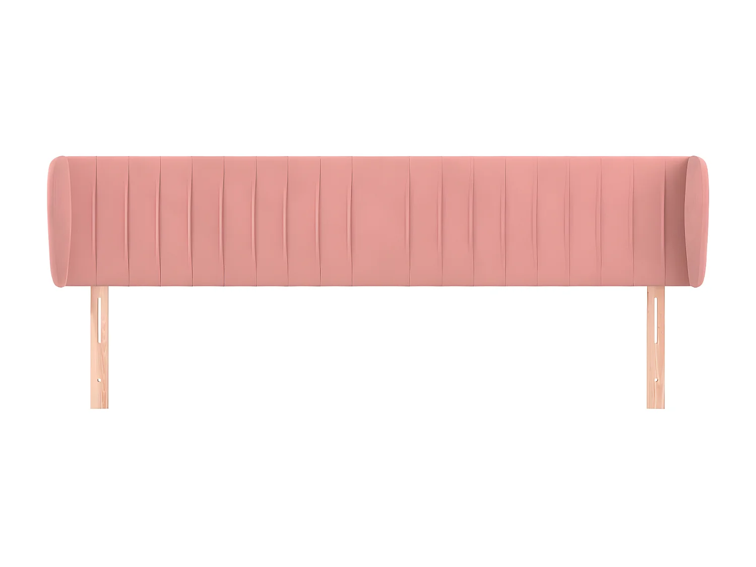 Tête de lit avec oreilles Rose 203x23x78/88 cm Velours