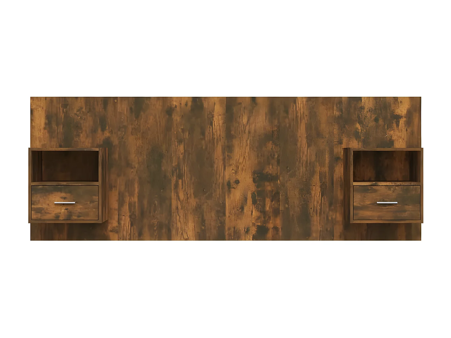 Tête de lit avec armoires Chêne fumé Bois d'ingénierie