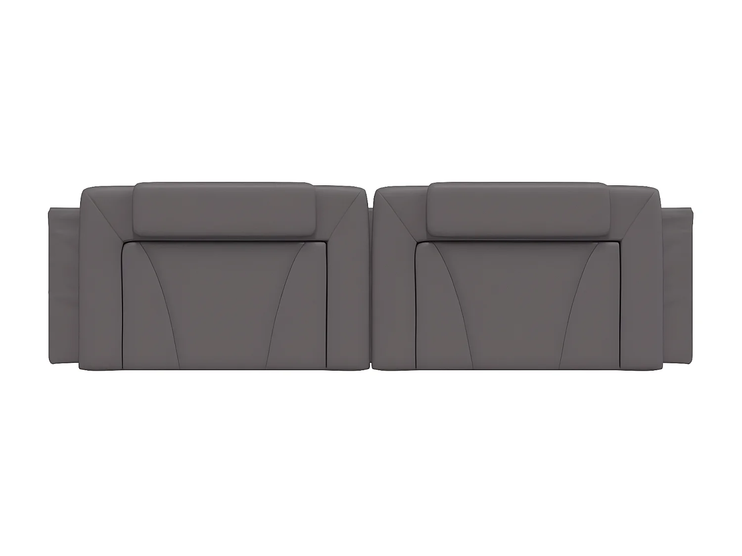 Coussin de tête de lit gris 180 cm similicuir