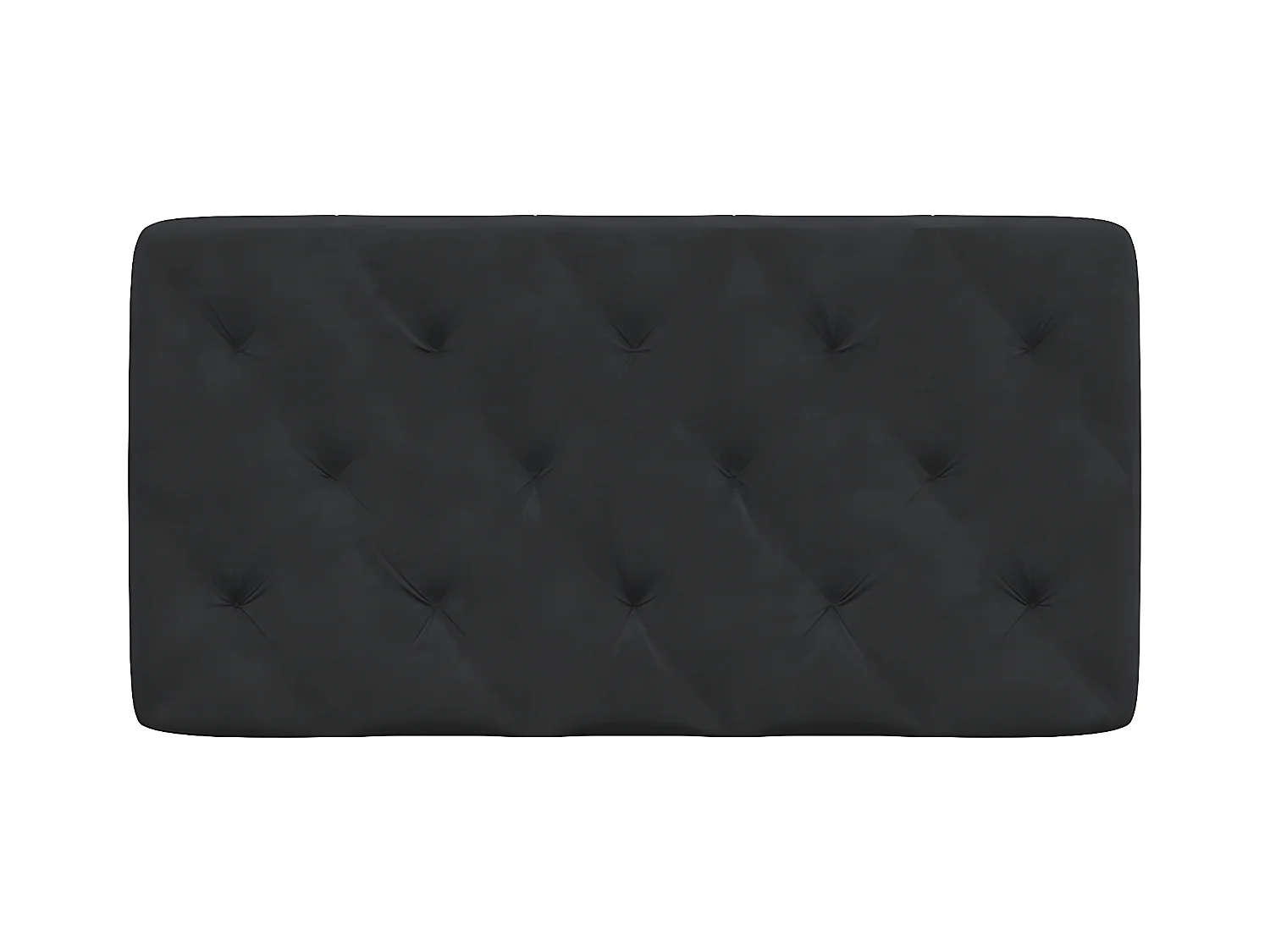 Coussin de tête de lit noir 100 cm velours