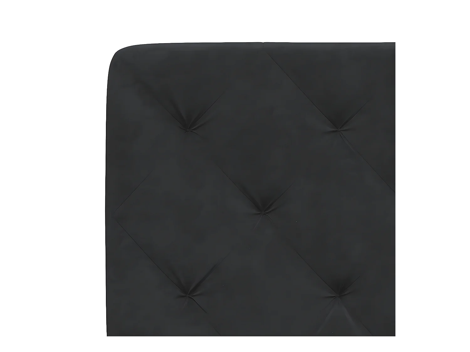 Coussin de tête de lit noir 100 cm velours