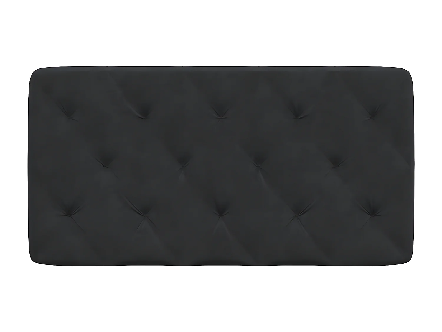 Cabecero de cama acolchado terciopelo negro 100 cm