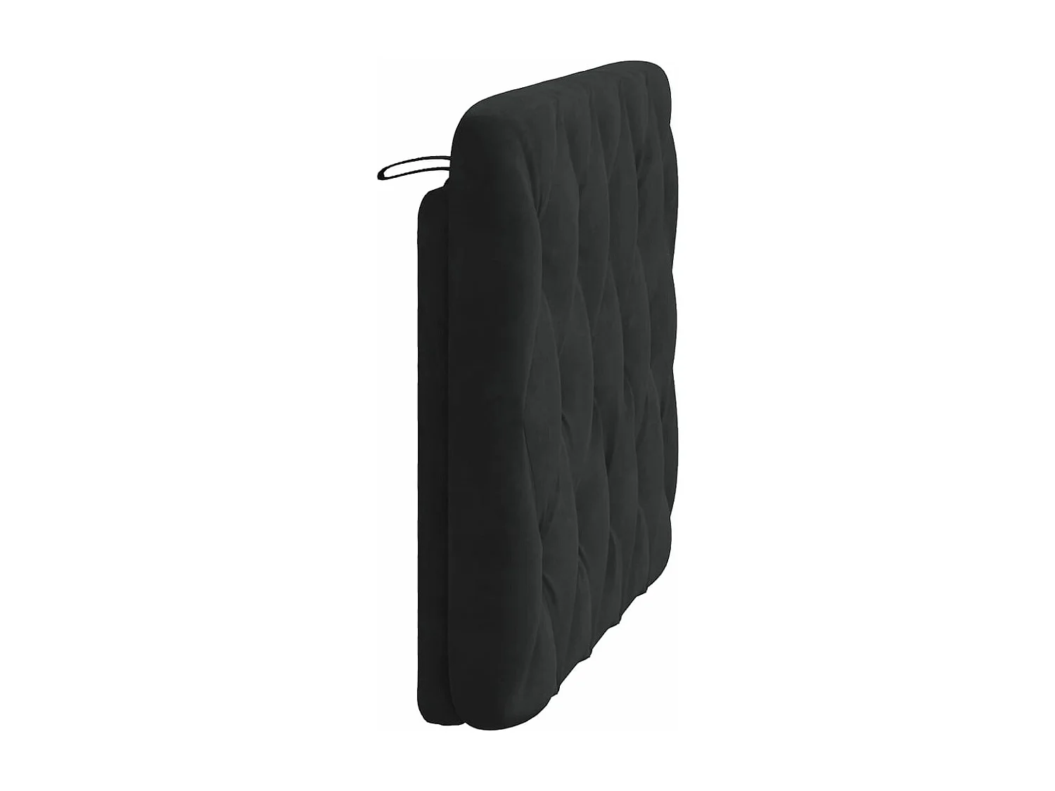 Cabecero de cama acolchado terciopelo negro 100 cm