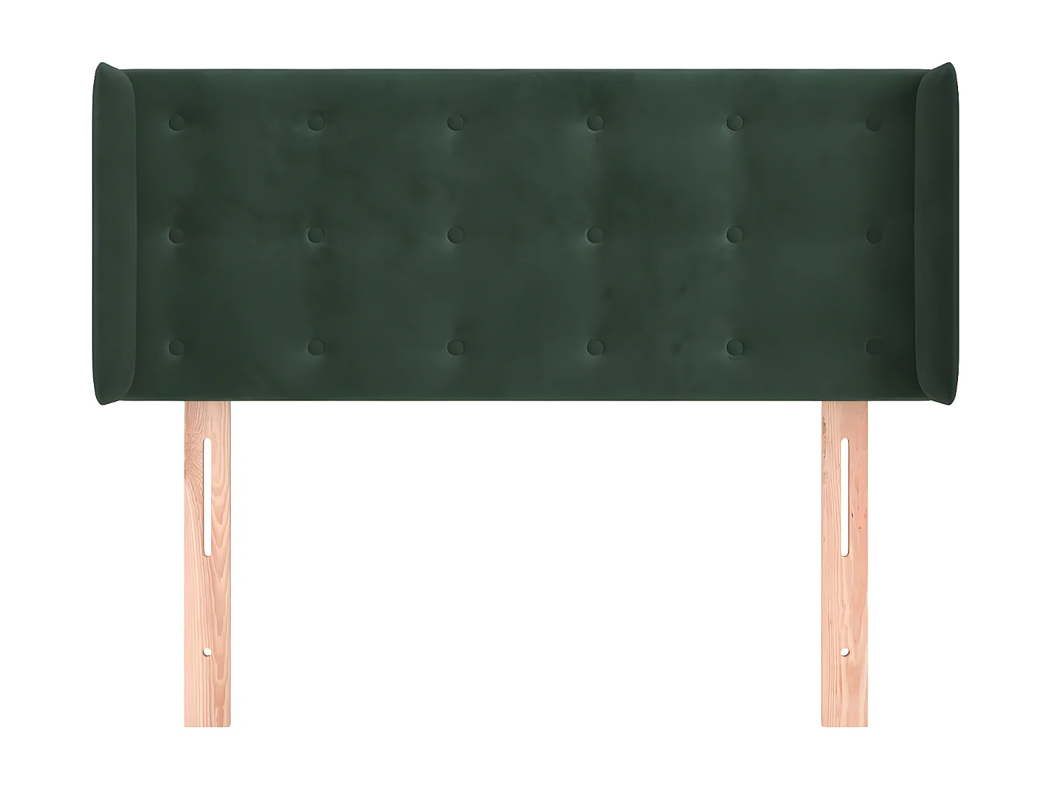 Tête de lit avec oreilles Vert foncé 83x16x78/88 cm Velours