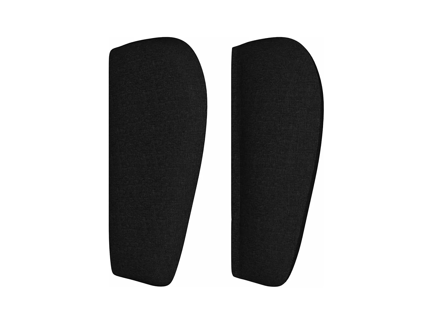 Tête de lit avec oreilles Noir 147x23x78/88 cm Tissu