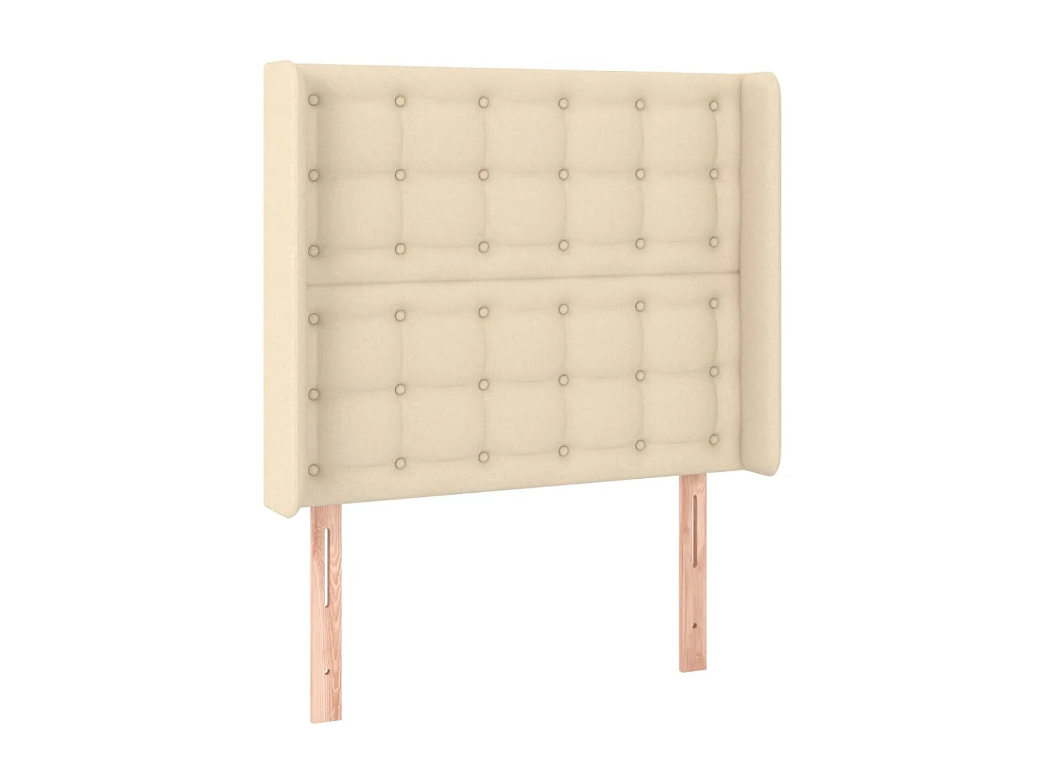 Tête de lit avec oreilles Crème 93x16x118/128 cm Tissu