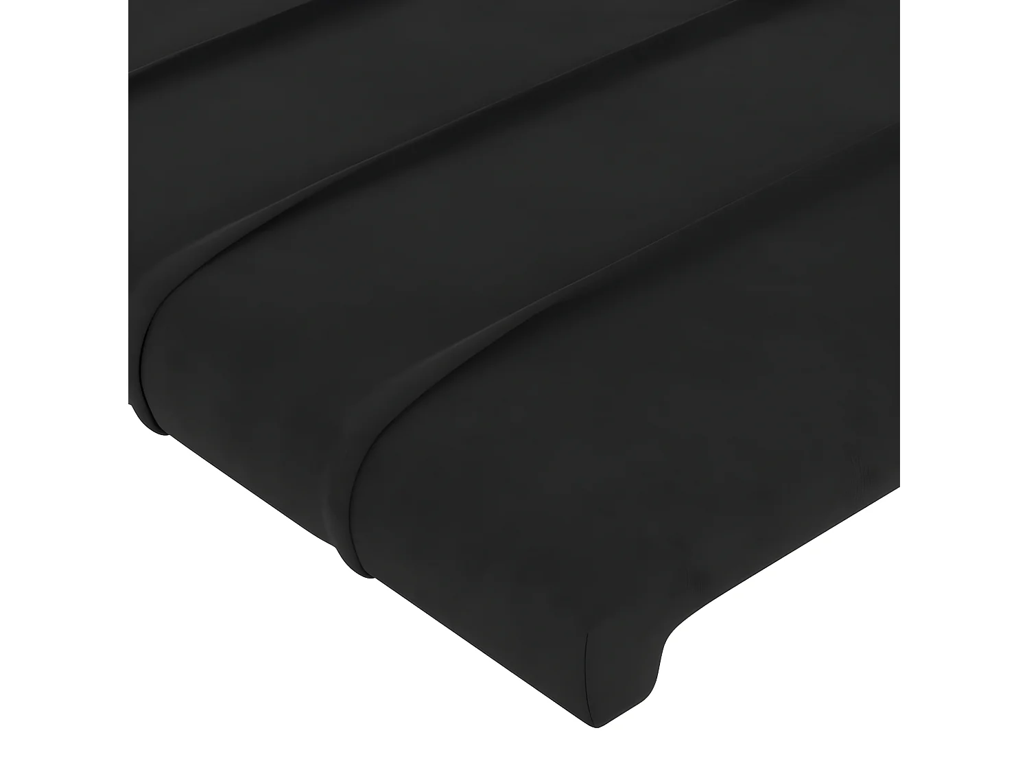 Cabeceira de cama veludo 100x5x78/88 cm preto