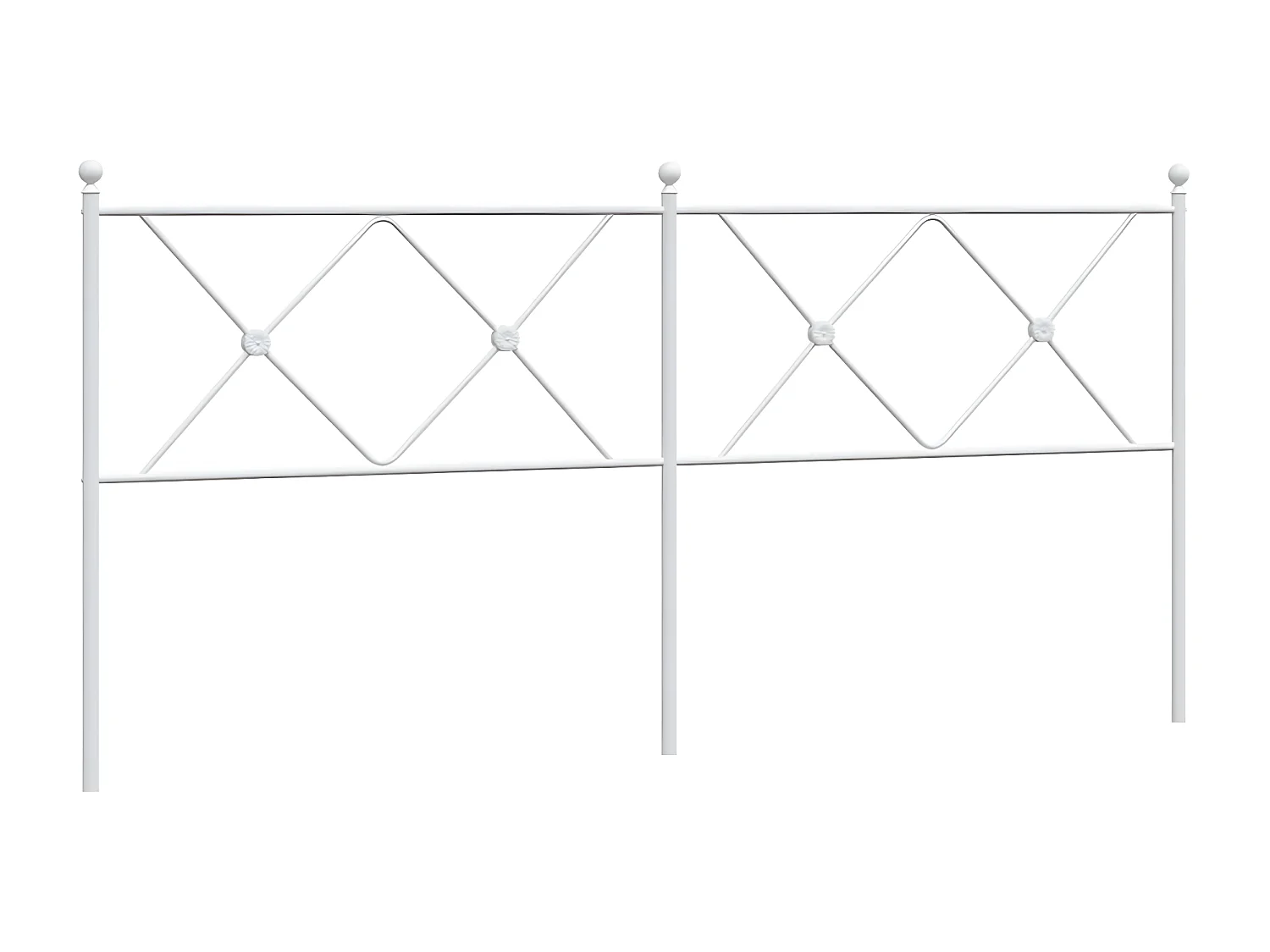 Cabeceira de cama 180 cm metal branco