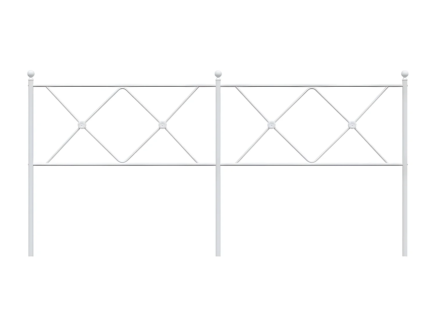 Cabeceira de cama 180 cm metal branco