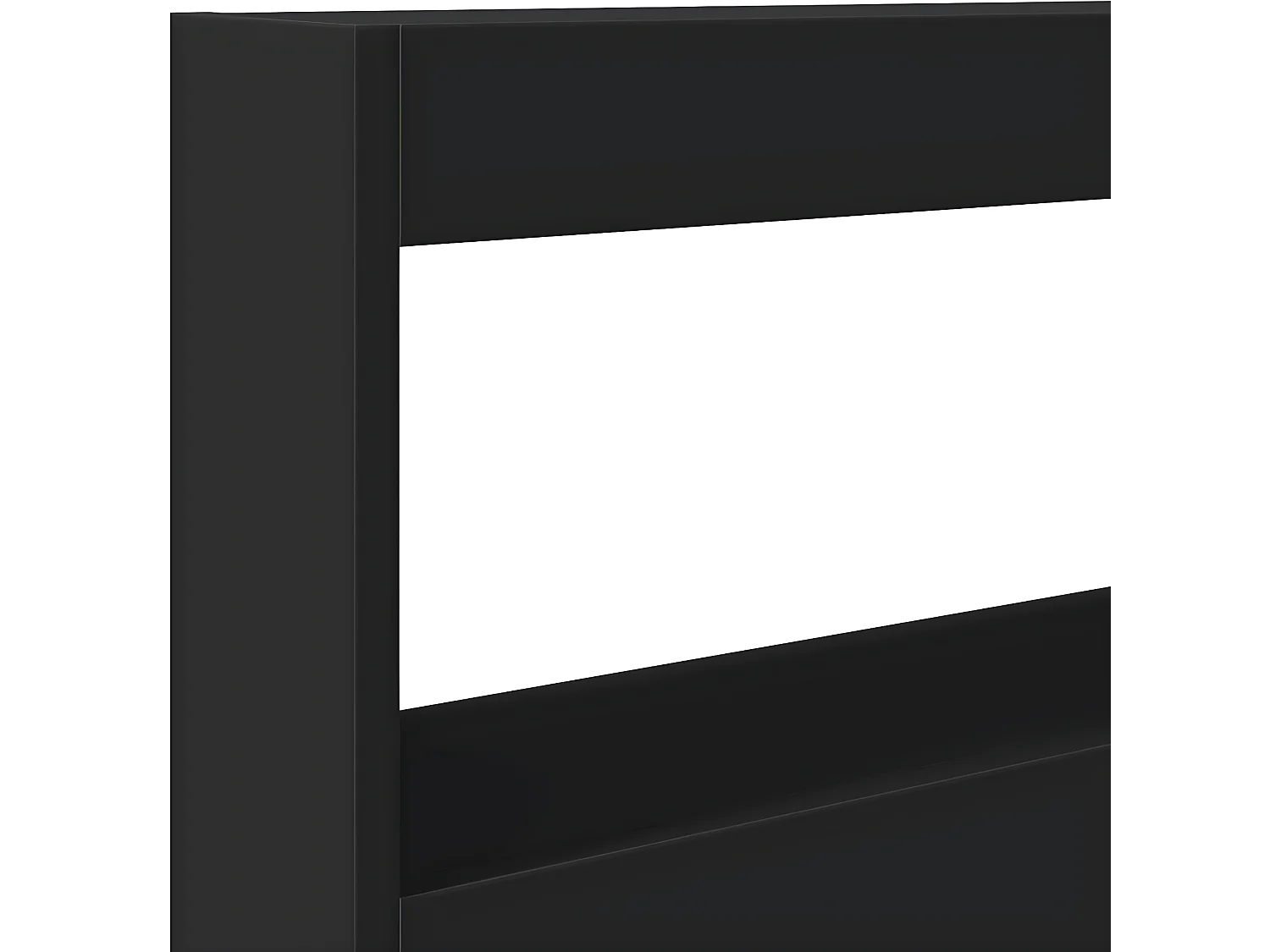 Armário de cabeceira com luzes LED 100x17x102 cm preto