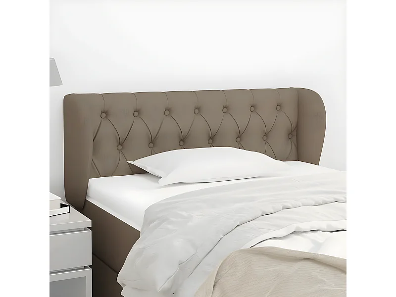 Tête de lit avec oreilles Taupe 93x23x78/88 cm Tissu