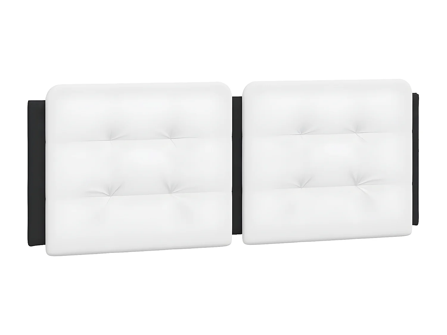 Coussin de tête de lit noir et blanc 120 cm similicuir