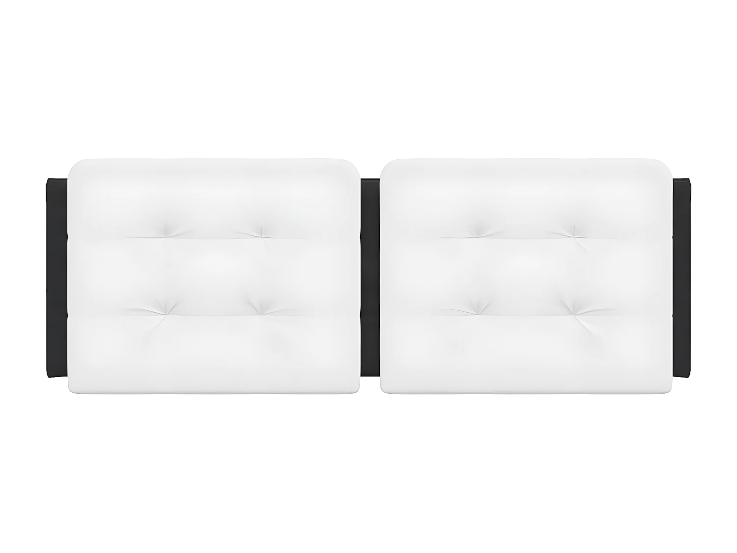 Coussin de tête de lit noir et blanc 120 cm similicuir