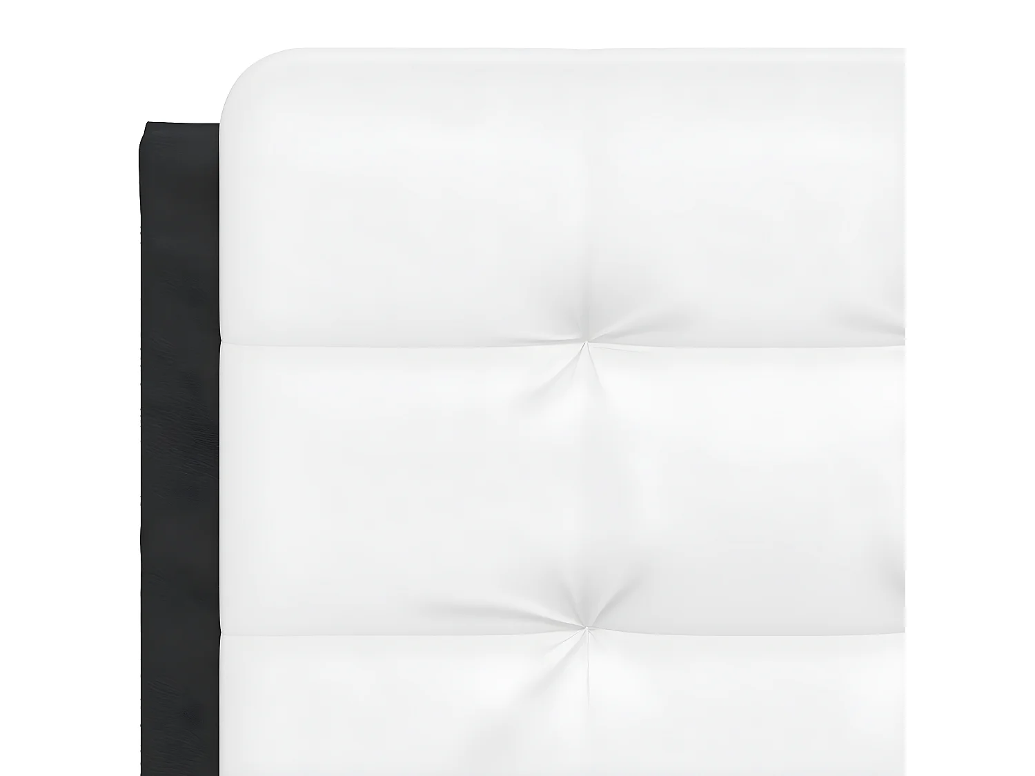Coussin de tête de lit noir et blanc 120 cm similicuir
