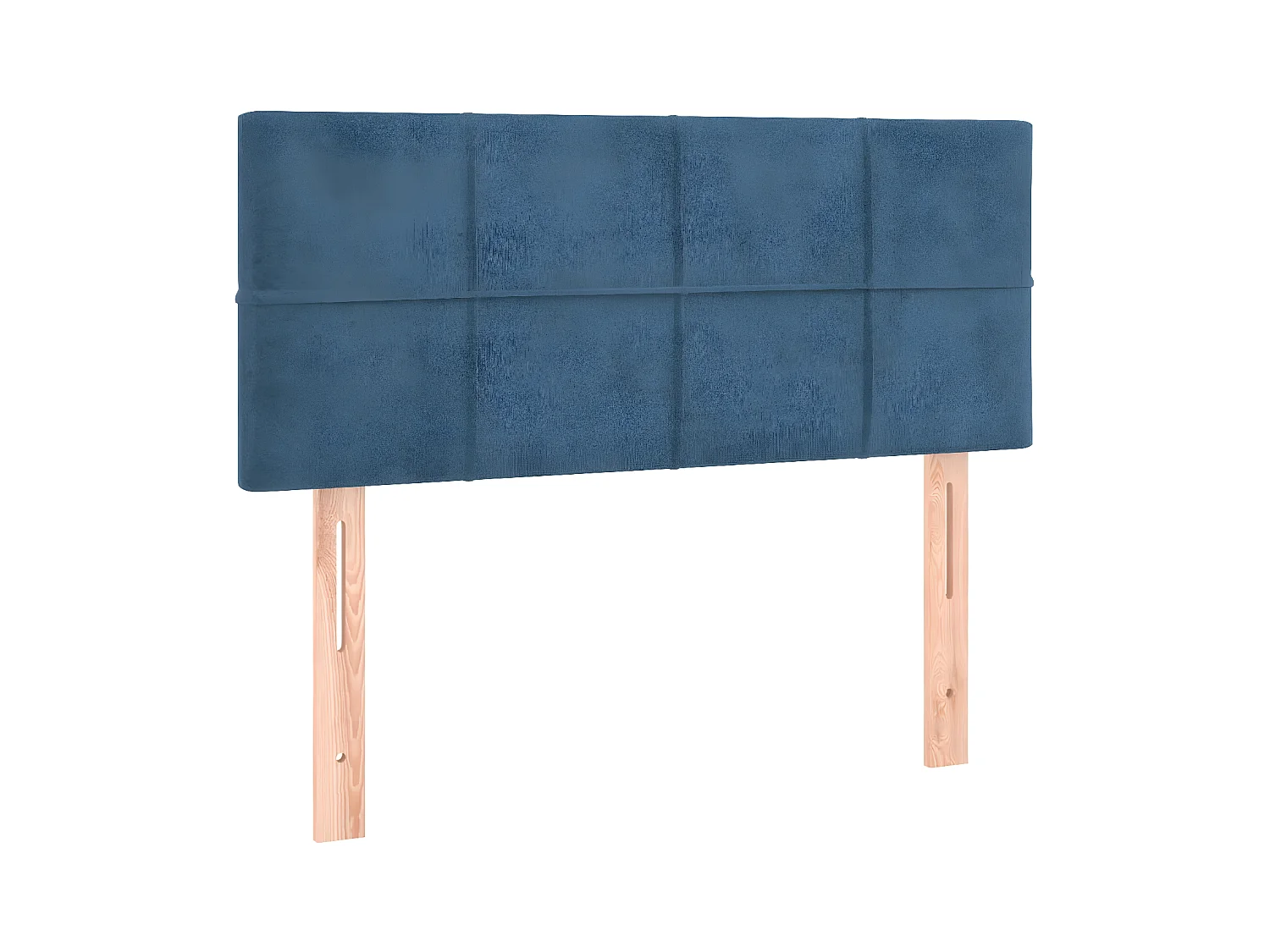 Tête de lit à LED Bleu foncé 100x5x78/88 cm Velours