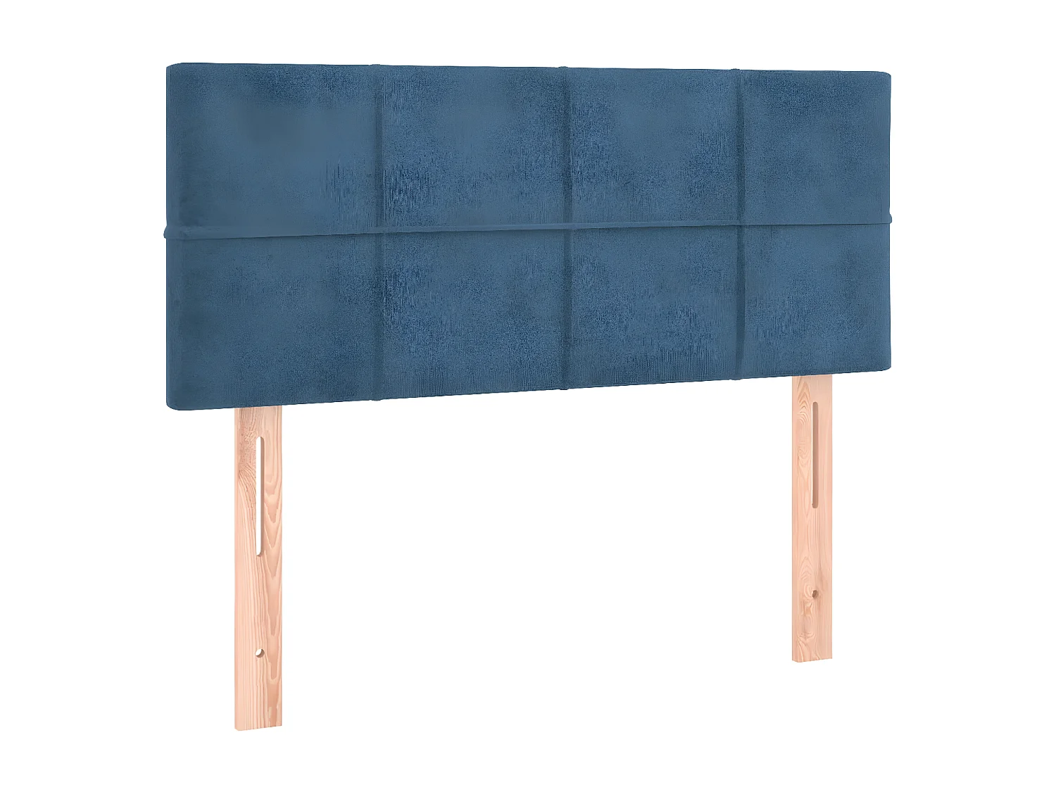 Tête de lit à LED Bleu foncé 100x5x78/88 cm Velours