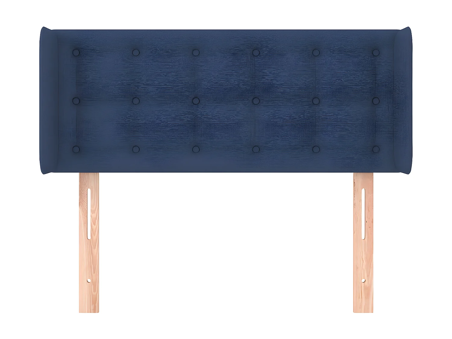 Cabecero de tela azul 93x16x78/88 cm
