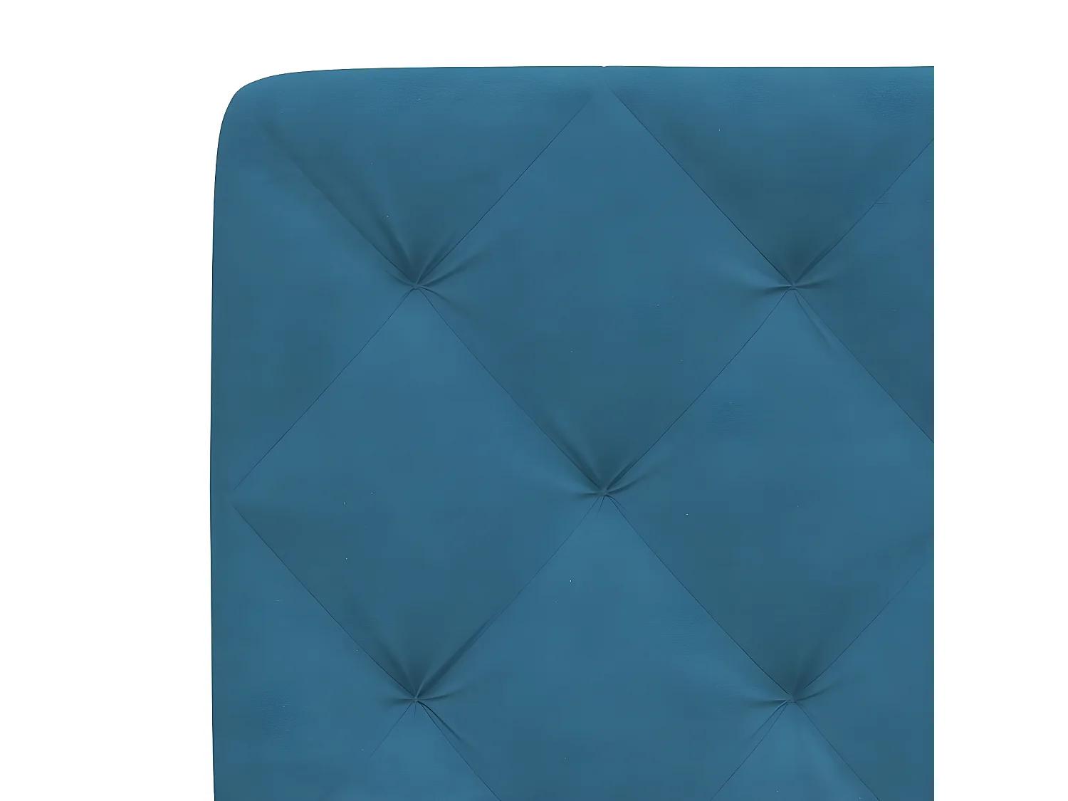 Coussin de tête de lit bleu 160 cm velours