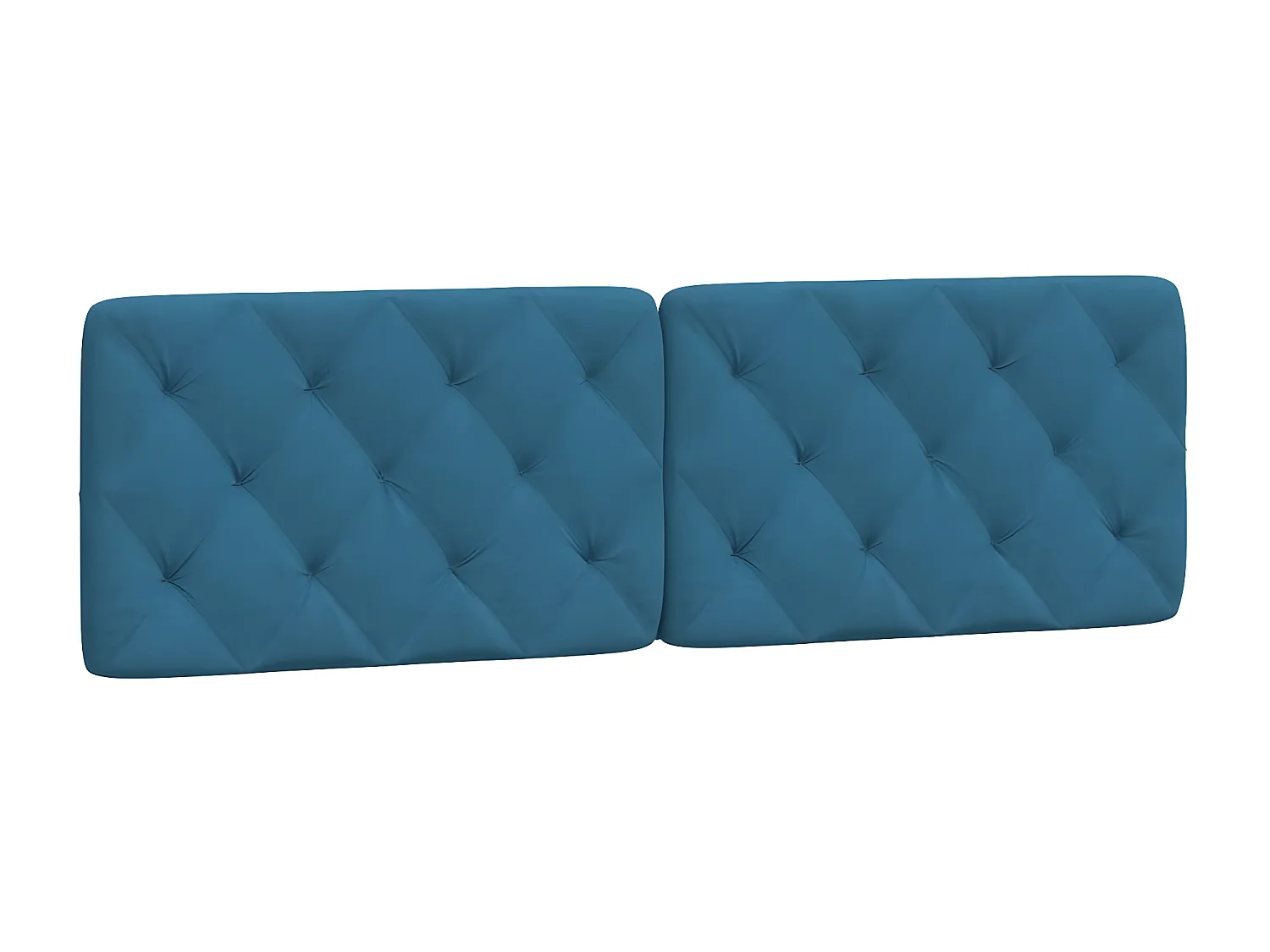 Coussin de tête de lit bleu 160 cm velours
