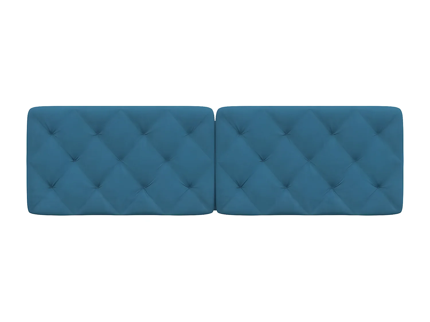 Coussin de tête de lit bleu 160 cm velours