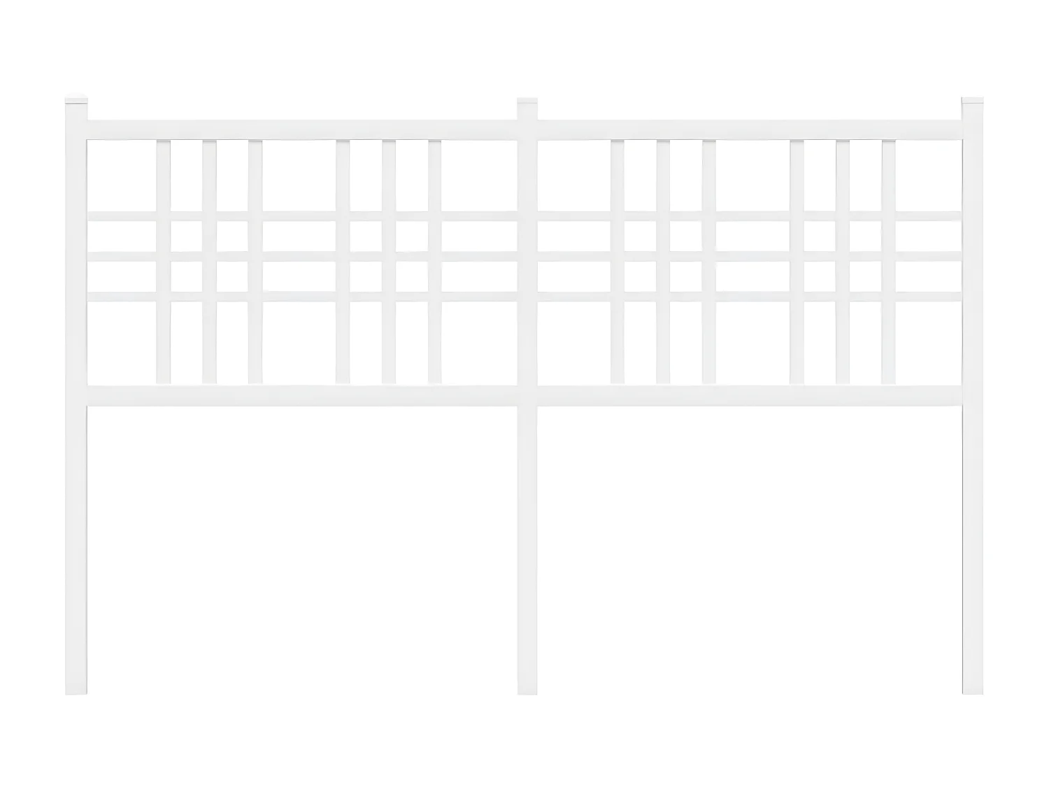 Tête de lit métal blanc 137 cm