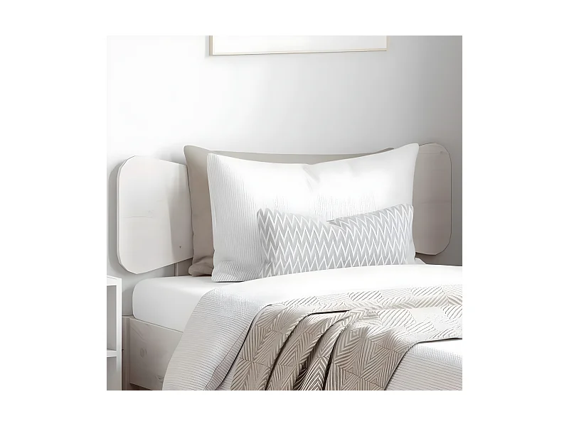 Tête de lit blanc 90 cm bois massif de pin