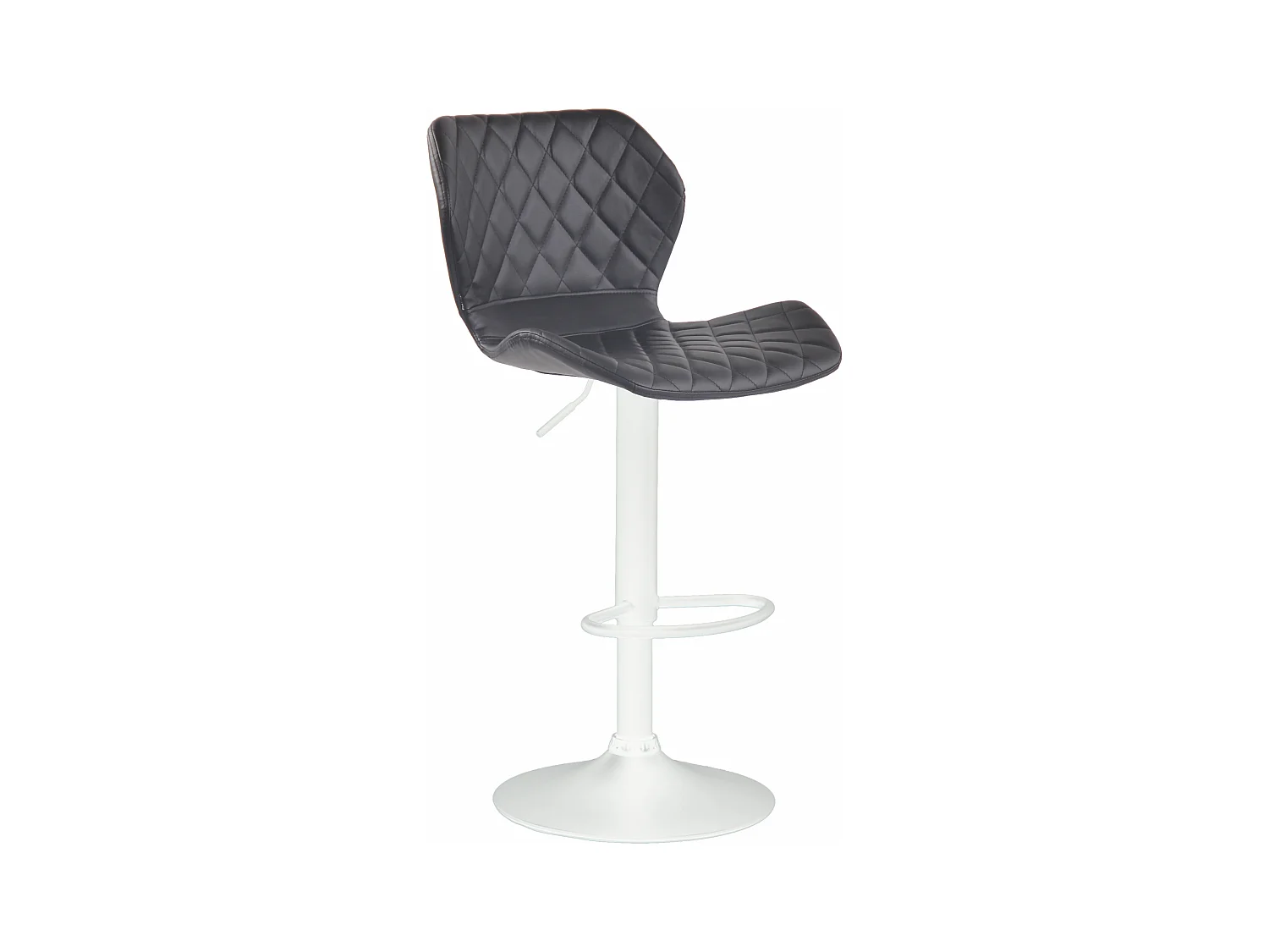 Tabouret de bar - Similicuir & Métal - Noir - Cork
