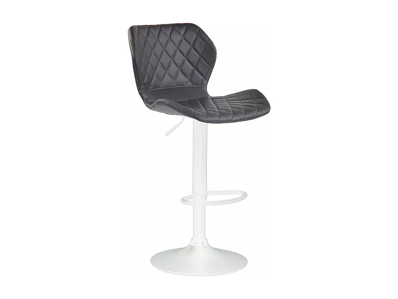 Tabouret de bar - Similicuir & Métal - Noir - Cork