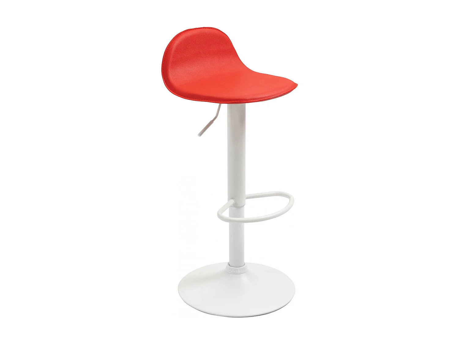 Lot de 2  Tabouret de bar - Similicuir & Métal - Rouge - Lana V2