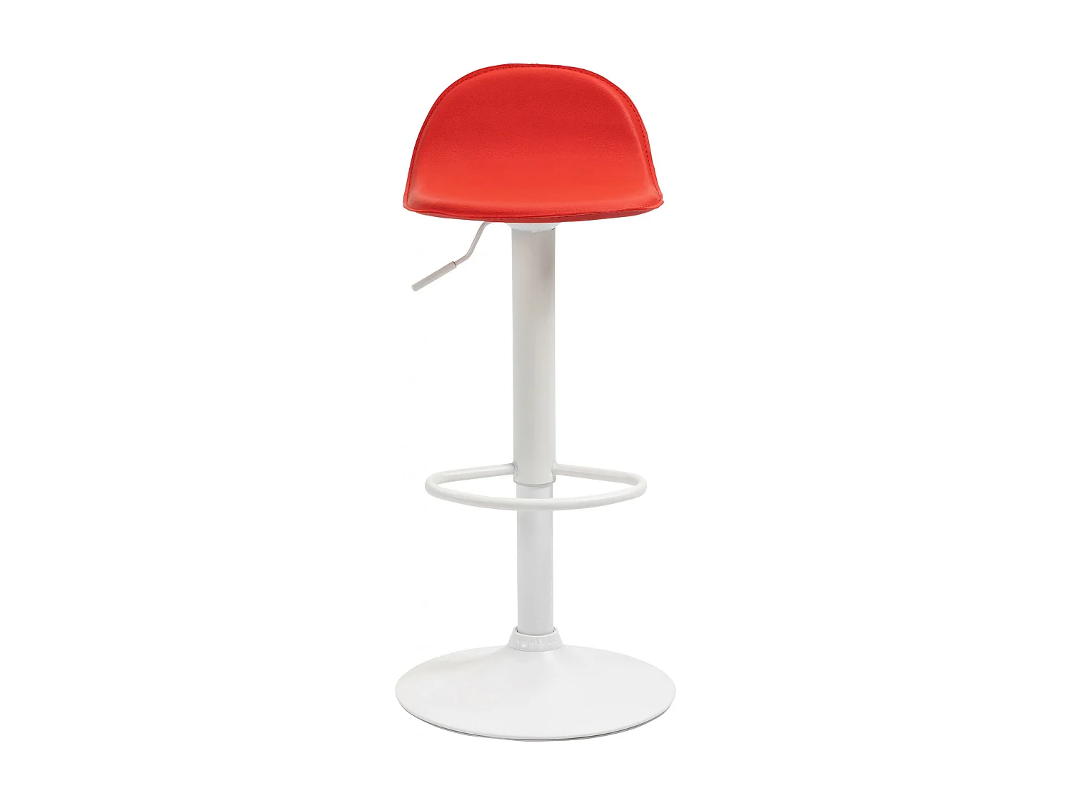Lot de 2  Tabouret de bar - Similicuir & Métal - Rouge - Lana V2