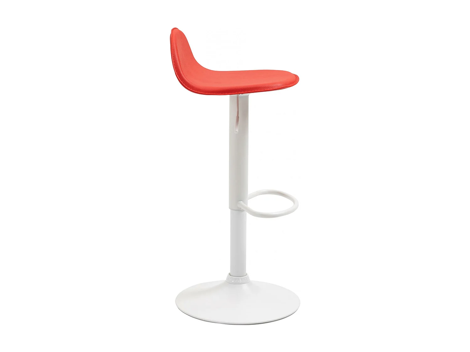 Lot de 2  Tabouret de bar - Similicuir & Métal - Rouge - Lana V2