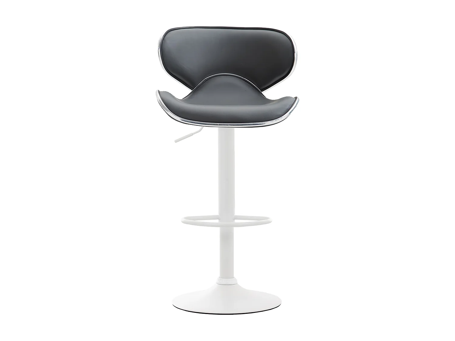 Lot de 2  Tabouret de bar - Similicuir & Blanc - Gris - Las Vegas v2